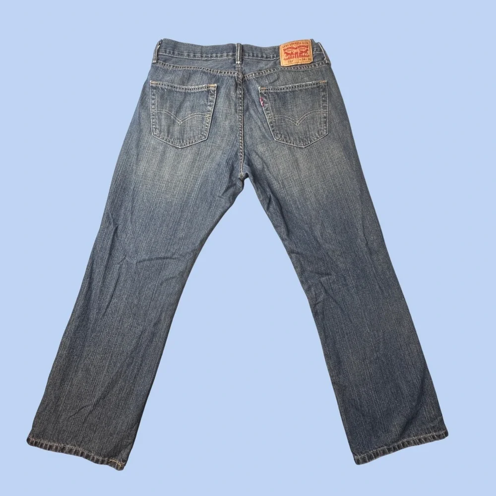 Levi's 559 Jeans Men 34x30 (34x27) Blue Relaxed Straight Fit Denim Cotton Casual